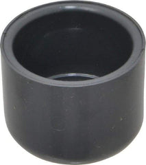 Value Collection - 1-1/2" PVC Plastic Pipe End Cap - Schedule 80, Slip End Connections - Americas Industrial Supply
