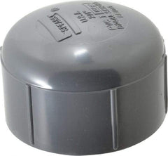 Value Collection - 2-1/2" PVC Plastic Pipe End Cap - Schedule 80, FIPT End Connections - Americas Industrial Supply