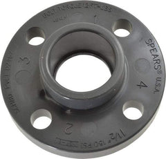Value Collection - 1-1/2" PVC Plastic Pipe Flange (One Piece) - Schedule 80, Slip End Connections - Americas Industrial Supply