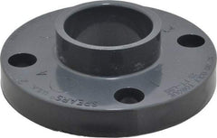 Value Collection - 2" PVC Plastic Pipe Flange (One Piece) - Schedule 80, Slip End Connections - Americas Industrial Supply