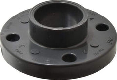 Value Collection - 2-1/2" PVC Plastic Pipe Flange (One Piece) - Schedule 80, Slip End Connections - Americas Industrial Supply
