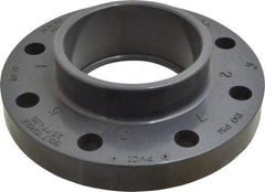 Value Collection - 4" PVC Plastic Pipe Flange (One Piece) - Schedule 80, Slip End Connections - Americas Industrial Supply