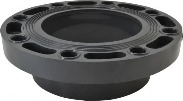 Value Collection - 6" PVC Plastic Pipe Flange (One Piece) - Schedule 80, Slip End Connections - Americas Industrial Supply