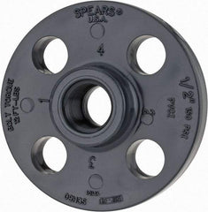 Value Collection - 1/2" PVC Plastic Pipe Flange (One Piece) - Schedule 80, FIPT End Connections - Americas Industrial Supply