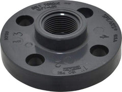 Value Collection - 1" PVC Plastic Pipe Flange (One Piece) - Schedule 80, FIPT End Connections - Americas Industrial Supply
