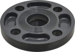 Value Collection - 1-1/4" PVC Plastic Pipe Flange (One Piece) - Schedule 80, FIPT End Connections - Americas Industrial Supply