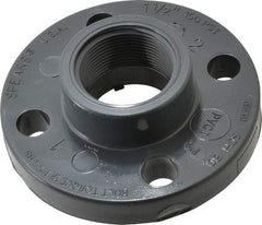 Value Collection - 1-1/2" PVC Plastic Pipe Flange (One Piece) - Schedule 80, FIPT End Connections - Americas Industrial Supply