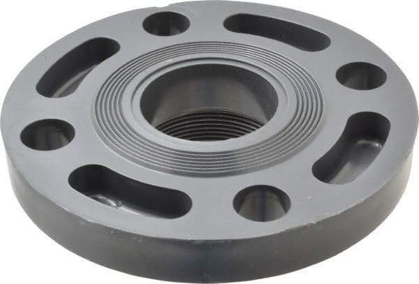 Value Collection - 2" PVC Plastic Pipe Flange (One Piece) - Schedule 80, FIPT End Connections - Americas Industrial Supply