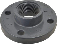 Value Collection - 2-1/2" PVC Plastic Pipe Flange (One Piece) - Schedule 80, FIPT End Connections - Americas Industrial Supply