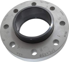 Value Collection - 4" PVC Plastic Pipe Flange (Two Piece) - Schedule 80, Slip End Connections - Americas Industrial Supply