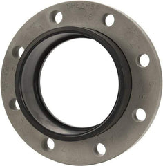 Value Collection - 6" PVC Plastic Pipe Flange (Two Piece) - Schedule 80, Slip End Connections - Americas Industrial Supply