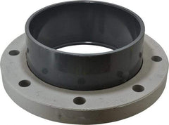Value Collection - 8" PVC Plastic Pipe Flange (Two Piece) - Schedule 80, Slip End Connections - Americas Industrial Supply