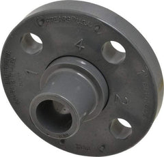 Value Collection - 1" PVC Plastic Pipe Flange (Two Piece) - Schedule 80, Spig End Connections - Americas Industrial Supply