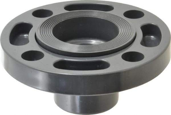 Value Collection - 2" PVC Plastic Pipe Flange (Two Piece) - Schedule 80, Spig End Connections - Americas Industrial Supply
