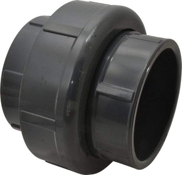 Value Collection - 4" PVC Plastic Pipe Union with Viton O-Ring - Schedule 80, Slip x Slip End Connections - Americas Industrial Supply