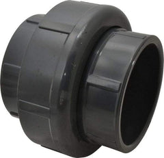 Value Collection - 4" PVC Plastic Pipe Union with Viton O-Ring - Schedule 80, Slip x Slip End Connections - Americas Industrial Supply