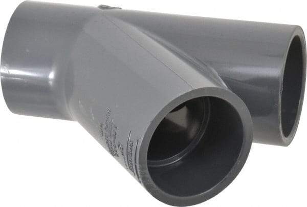 Value Collection - 2" PVC Plastic Pipe Wye - Schedule 80, Slip End Connections - Americas Industrial Supply