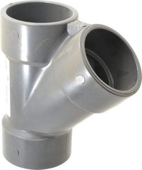 Value Collection - 3" PVC Plastic Pipe Wye - Schedule 80, Slip End Connections - Americas Industrial Supply