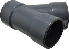Value Collection - 4" PVC Plastic Pipe Wye - Schedule 80, Slip End Connections - Americas Industrial Supply