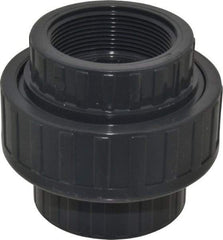 Value Collection - 2" PVC Plastic Pipe Union with EPDM O-Ring - Schedule 80, FIPT x FIPT End Connections - Americas Industrial Supply