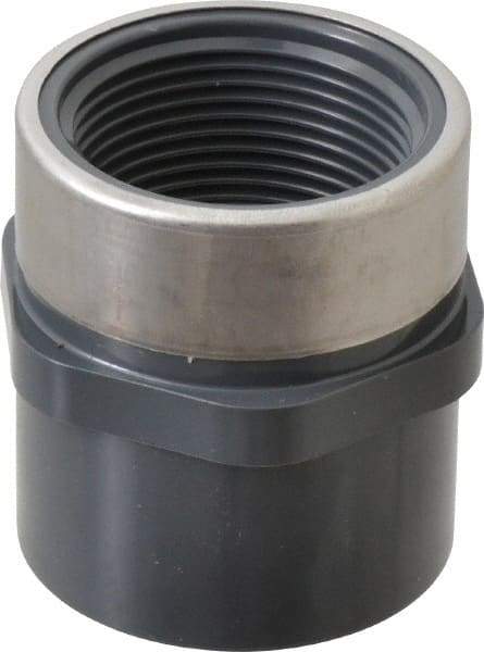 Value Collection - 1-1/4" PVC Plastic Pipe Reinforced Female Adapter - Slip x SR FIPT End Connections - Americas Industrial Supply