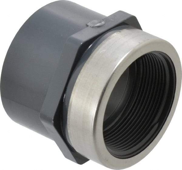 Value Collection - 2" PVC Plastic Pipe Reinforced Female Adapter - Slip x SR FIPT End Connections - Americas Industrial Supply
