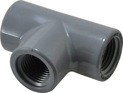 Value Collection - 1/2" CPVC Plastic Pipe Tee - Schedule 80, FIPT x FIPT x FIPT End Connections - Americas Industrial Supply