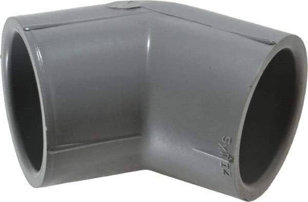 Value Collection - 1-1/4" CPVC Plastic Pipe 45° Elbow - Schedule 80, Slip x Slip End Connections - Americas Industrial Supply