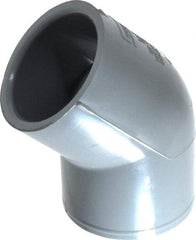 Value Collection - 1-1/2" CPVC Plastic Pipe 45° Elbow - Schedule 80, Slip x Slip End Connections - Americas Industrial Supply