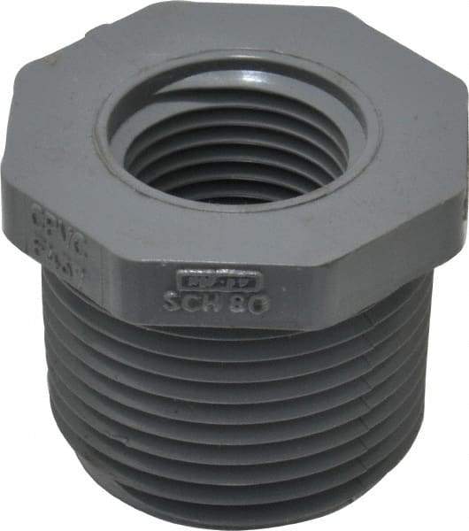 Value Collection - 1 x 1/2" CPVC Plastic Pipe Bushing - Schedule 80, MIPT x FIPT End Connections - Americas Industrial Supply