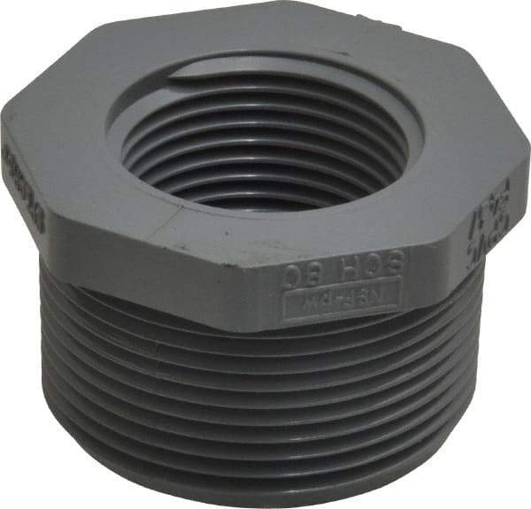 Value Collection - 1-1/2 x 1" CPVC Plastic Pipe Bushing - Schedule 80, MIPT x FIPT End Connections - Americas Industrial Supply