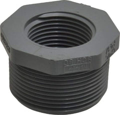 Value Collection - 1-1/2 x 1" CPVC Plastic Pipe Bushing - Schedule 80, MIPT x FIPT End Connections - Americas Industrial Supply