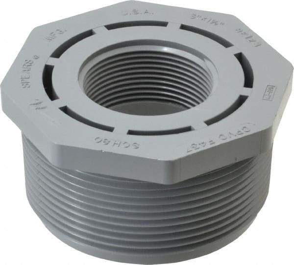 Value Collection - 3 x 1-1/2" CPVC Plastic Pipe Bushing - Schedule 80, MIPT x FIPT End Connections - Americas Industrial Supply