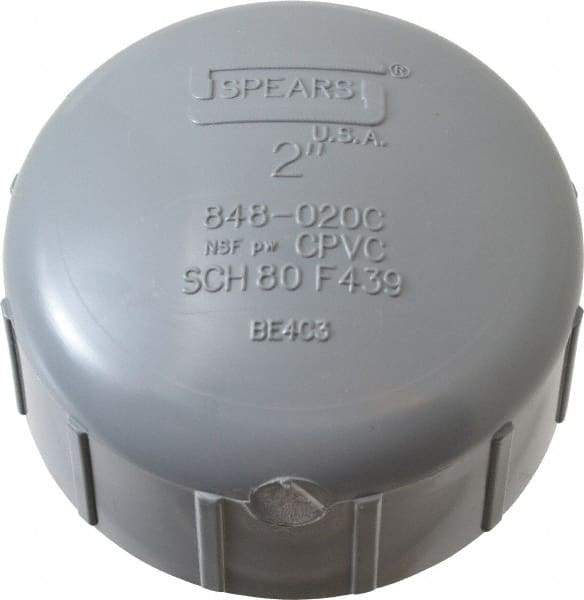 Value Collection - 2" CPVC Plastic Pipe End Cap - Schedule 80, FIPT End Connections - Americas Industrial Supply