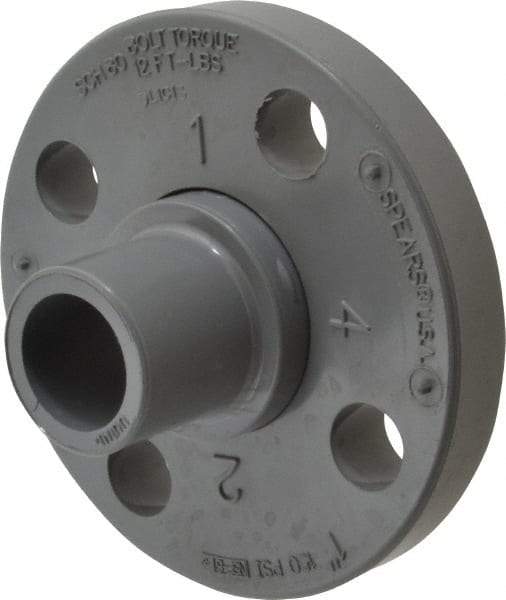 Value Collection - 1" CPVC Plastic Pipe Flange (Two Piece) - Schedule 80, Spig End Connections - Americas Industrial Supply