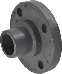 Value Collection - 1-1/2" CPVC Plastic Pipe Flange (Two Piece) - Schedule 80, Spig End Connections - Americas Industrial Supply