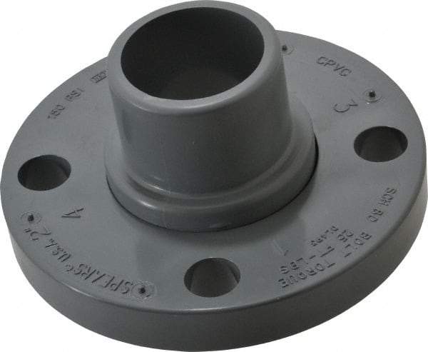 Value Collection - 2" CPVC Plastic Pipe Flange (Two Piece) - Schedule 80, Spig End Connections - Americas Industrial Supply