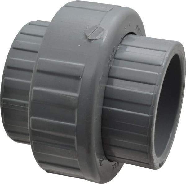 Value Collection - 2" CPVC Plastic Pipe Union with EPDM O-Ring - Schedule 80, Slip x Slip End Connections - Americas Industrial Supply