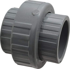 Value Collection - 2" CPVC Plastic Pipe Union with EPDM O-Ring - Schedule 80, Slip x Slip End Connections - Americas Industrial Supply