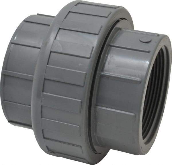 Value Collection - 3" CPVC Plastic Pipe Union with EPDM O-Ring - Schedule 80, FIPT x FIPT End Connections - Americas Industrial Supply