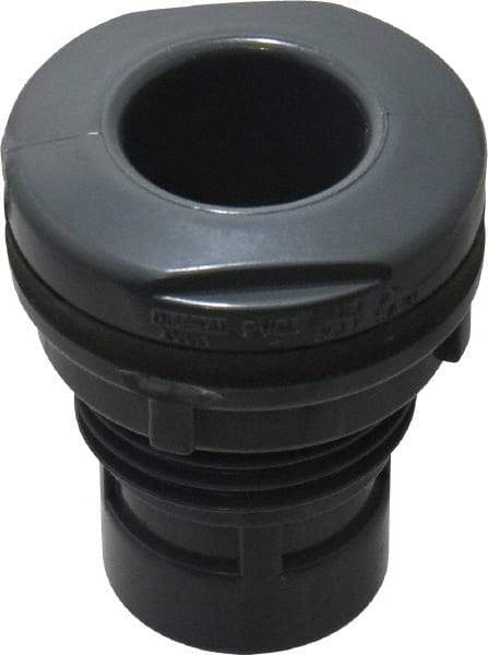 Value Collection - 1" PVC Plastic Pipe Bulkhead Tank Adapter - Schedule 80, Slip x FIPT End Connections - Americas Industrial Supply