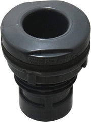 Value Collection - 1" PVC Plastic Pipe Bulkhead Tank Adapter - Schedule 80, Slip x FIPT End Connections - Americas Industrial Supply
