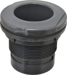 Value Collection - 3" PVC Plastic Pipe Bulkhead Tank Adapter - Schedule 80, Slip x FIPT End Connections - Americas Industrial Supply