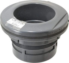 Value Collection - 4" PVC Plastic Pipe Bulkhead Tank Adapter - Schedule 80, Slip x FIPT End Connections - Americas Industrial Supply