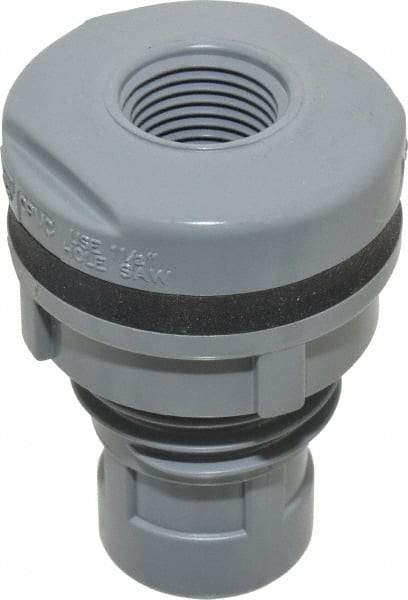 Value Collection - 1/2" CPVC Plastic Pipe Bulkhead Tank Adapter - Schedule 80, FIPT x FIPT End Connections - Americas Industrial Supply