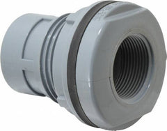 Value Collection - 1-1/4" CPVC Plastic Pipe Bulkhead Tank Adapter - Schedule 80, FIPT x FIPT End Connections - Americas Industrial Supply