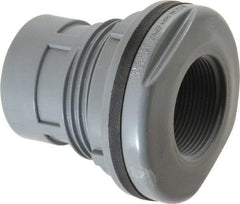 Value Collection - 1-1/2" CPVC Plastic Pipe Bulkhead Tank Adapter - Schedule 80, FIPT x FIPT End Connections - Americas Industrial Supply