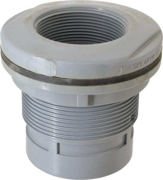 Value Collection - 3" CPVC Plastic Pipe Bulkhead Tank Adapter - Schedule 80, FIPT x FIPT End Connections - Americas Industrial Supply