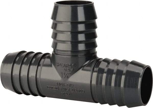 Value Collection - 1-1/4" Barb, Multiple Barbed Tube Insert Tee - PVC, Male - Americas Industrial Supply