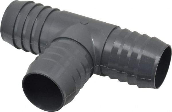 Value Collection - 1-1/2" Barb, Multiple Barbed Tube Insert Tee - PVC, Male - Americas Industrial Supply